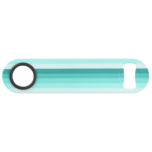 Turquoise-schaduwstrepen Speed Flessenopener (Achterkant Horizontaal)