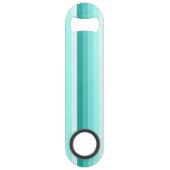 Turquoise-schaduwstrepen Speed Flessenopener (Voorkant)