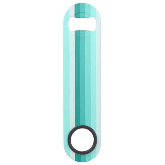 Turquoise-schaduwstrepen Speed Flessenopener (Voorkant)