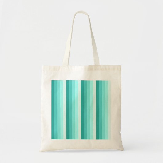 Turquoise-schaduwstrepen Tote Bag (Voorkant)