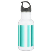 Turquoise-schaduwstrepen Waterfles (Achterkant)