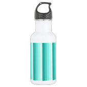 Turquoise-schaduwstrepen Waterfles (Voorkant)
