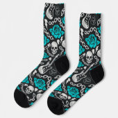 Turquoise Schedel Soundwave Crew Sok (Links)