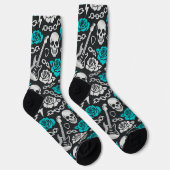 Turquoise Schedel Soundwave Crew Sok (Rechts)