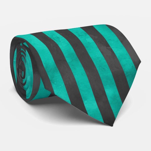 Turquoise Schedels en Zonnebloem Serie Design 4 Stropdas (Opgerold)