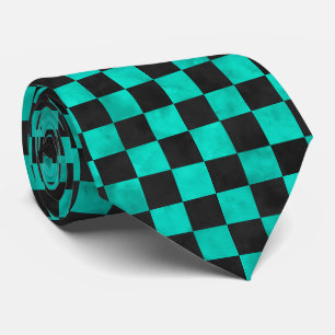 Turquoise Schedels en Zonnebloem Serie Design 6  Stropdas