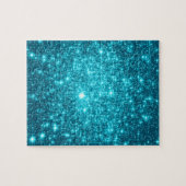 Turquoise Schittering Legpuzzel (Horizontaal)