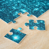 Turquoise Schittering Legpuzzel (Zijkant)
