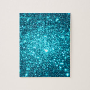 Turquoise Schittering Legpuzzel