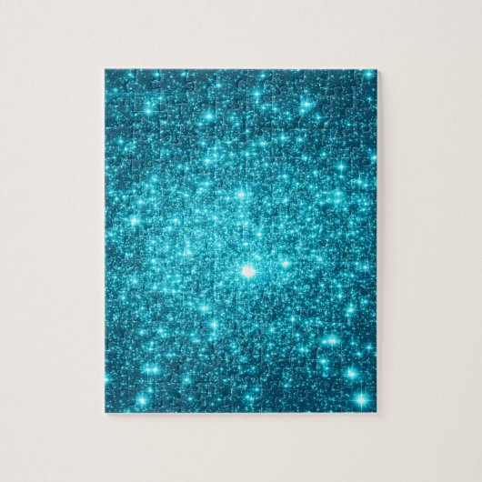 Turquoise Schittering Legpuzzel (Verticaal)