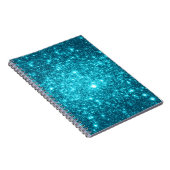 Turquoise Schittering Notitieboek (Rechterzijde)