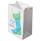 Turquoise Schoenliefhebber Alles Wat Ik Wil Kerstk Medium Cadeauzakje (Voorkant Gekanteld)