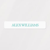 turquoise schrijfmachine | Waterdichte naamlabels Labels (Design 1)