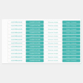 turquoise schrijfmachine | Waterdichte naamlabels Labels (Vel)