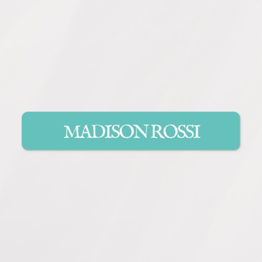 turquoise schrijfmachine | Waterdichte naamlabels Labels (Design 2)