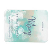 Turquoise Script Moderne bruids douche uitnodiging Magneet (Horizontaal)