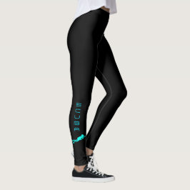 TURQUOISE SCUBA DIVER ILLUSTRATIE LEGGINGS
