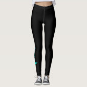TURQUOISE SCUBA DIVER ILLUSTRATIE LEGGINGS (Voorkant)