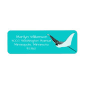 Turquoise Sea Ray Tropical Address Label (Voorkant)