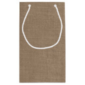 Turquoise Seahorse Burlap Beach Collectie Klein Cadeauzakje (Achterkant)