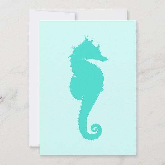 Turquoise Seahorse Kaart (Voorkant)