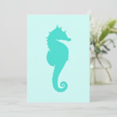 Turquoise Seahorse Kaart (Staand voorkant)