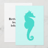 Turquoise Seahorse Kaart (Voorkant / Achterkant)