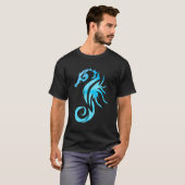Turquoise Seahorse Ocean Design T-shirt (Voorkant volledig)