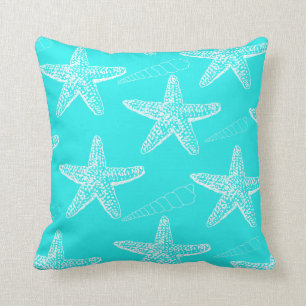Turquoise Seashell Pillow Kussen