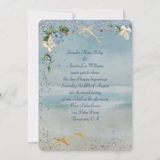 turquoise seashore met zeepbel en zeepbel kaart (Voorkant)