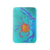 Turquoise Seaside Cool Crab Badmat (Voorkant Verticaal)