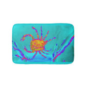 Turquoise Seaside Cool Crab Badmat (Voorkant)