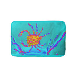 Turquoise Seaside Cool Crab Badmat