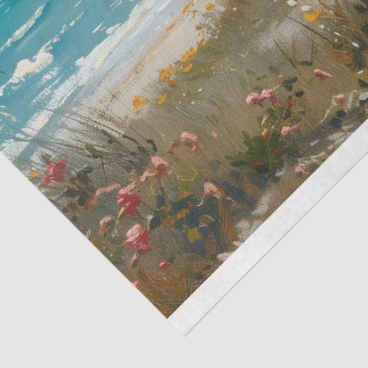 Turquoise Seaside Gypsy Caravan Decoupage Tissuepapier (Detail)