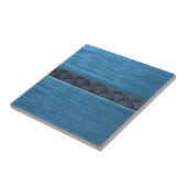 turquoise seigai tegeltje (Zijkant)
