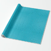 Turquoise Sequin-Look Kerstmis Cadeaupapier (Uitgerold)
