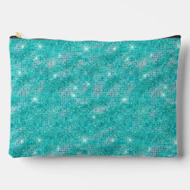 Turquoise Sequin Patroon Etui