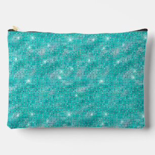 Turquoise Sequin Patroon Etui