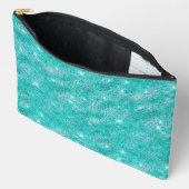 Turquoise Sequin Patroon Etui (Open)