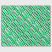 Turquoise Sereniteit Streeppatroon Cadeaupapier (Vlak)