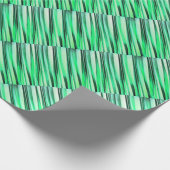 Turquoise Sereniteit Streeppatroon Cadeaupapier (Hoek)