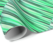 Turquoise Sereniteit Streeppatroon Cadeaupapier (Rol Hoek)