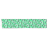Turquoise Sereniteit Streeppatroon Korte Tafelloper (Horizontaal)