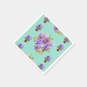 Turquoise Shabby Chic bloemservetten Servet (Hoek)
