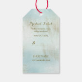 Turquoise Shabby Peacock Cadeaulabel (Achterkant)