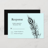 Turquoise Shake your Tail Feathers RSVP (Voorkant / Achterkant)