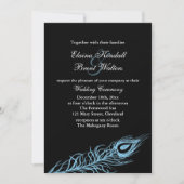 Turquoise Shake your Tail Feathers Wedding Invite Kaart (Voorkant)