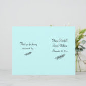Turquoise Shake your Tail Feathers Wedding Program (Staand voorkant)