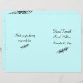 Turquoise Shake your Tail Feathers Wedding Program (Voorkant / Achterkant)