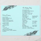 Turquoise Shake your Tail Feathers Wedding Program (Achterkant)